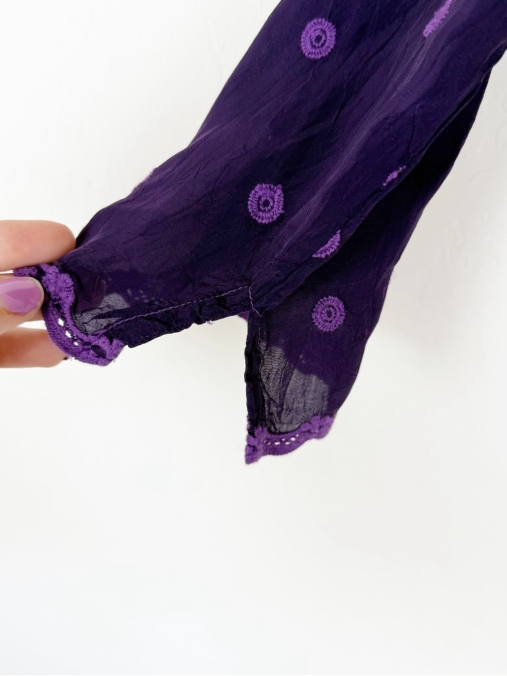 JOHNNY WAS runswick lenny button down shirt in grape - Picture 4 of 9